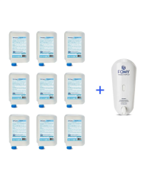 Fomy Classic Köpük Sabun Kartuş 1000 ml 9 Adet + Beyaz Dispenser