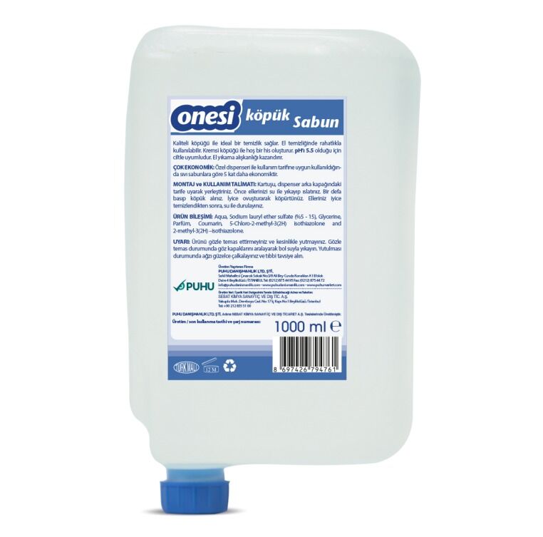 Onesi Köpük Sabun Kartuş 1000 ml x 12